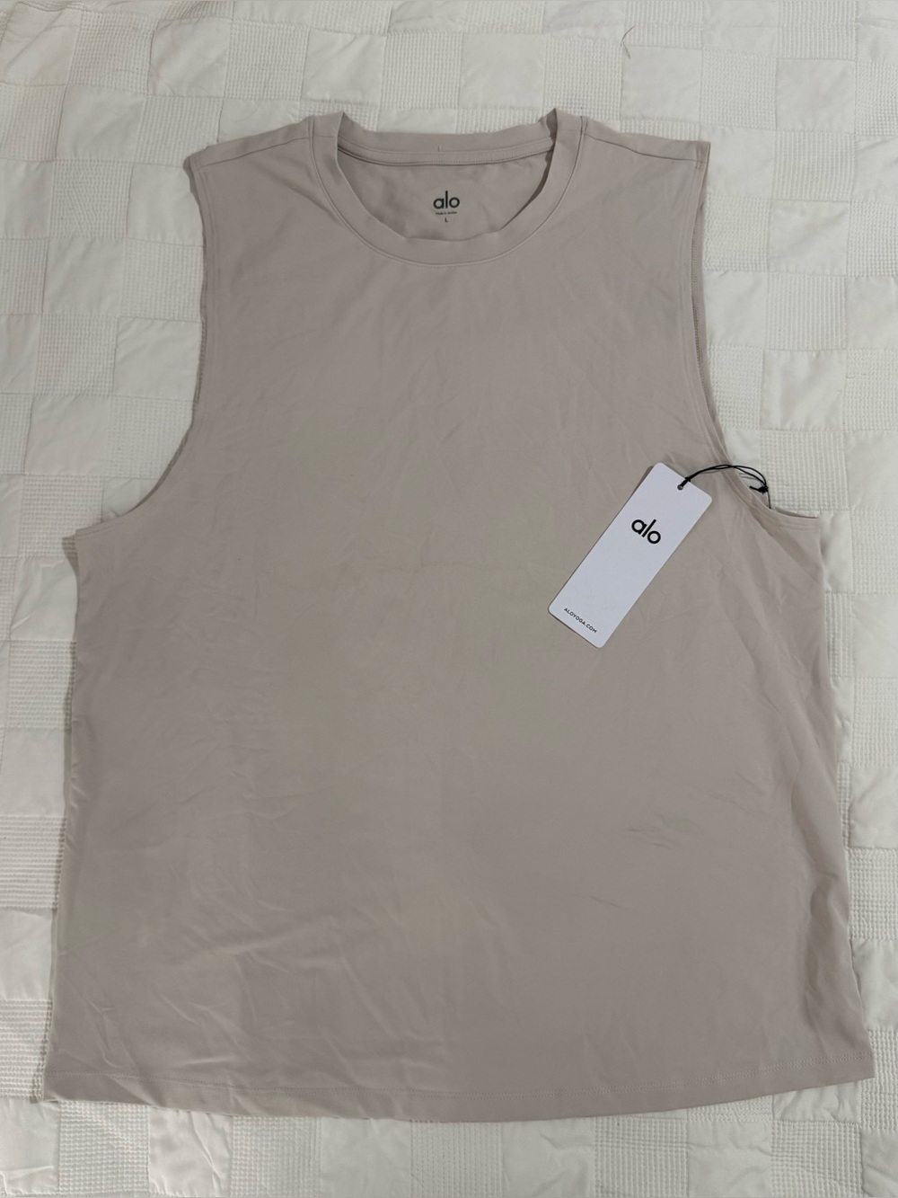 Alo Conquer Muscle Tank Bone - Large - Picture 2 of 6